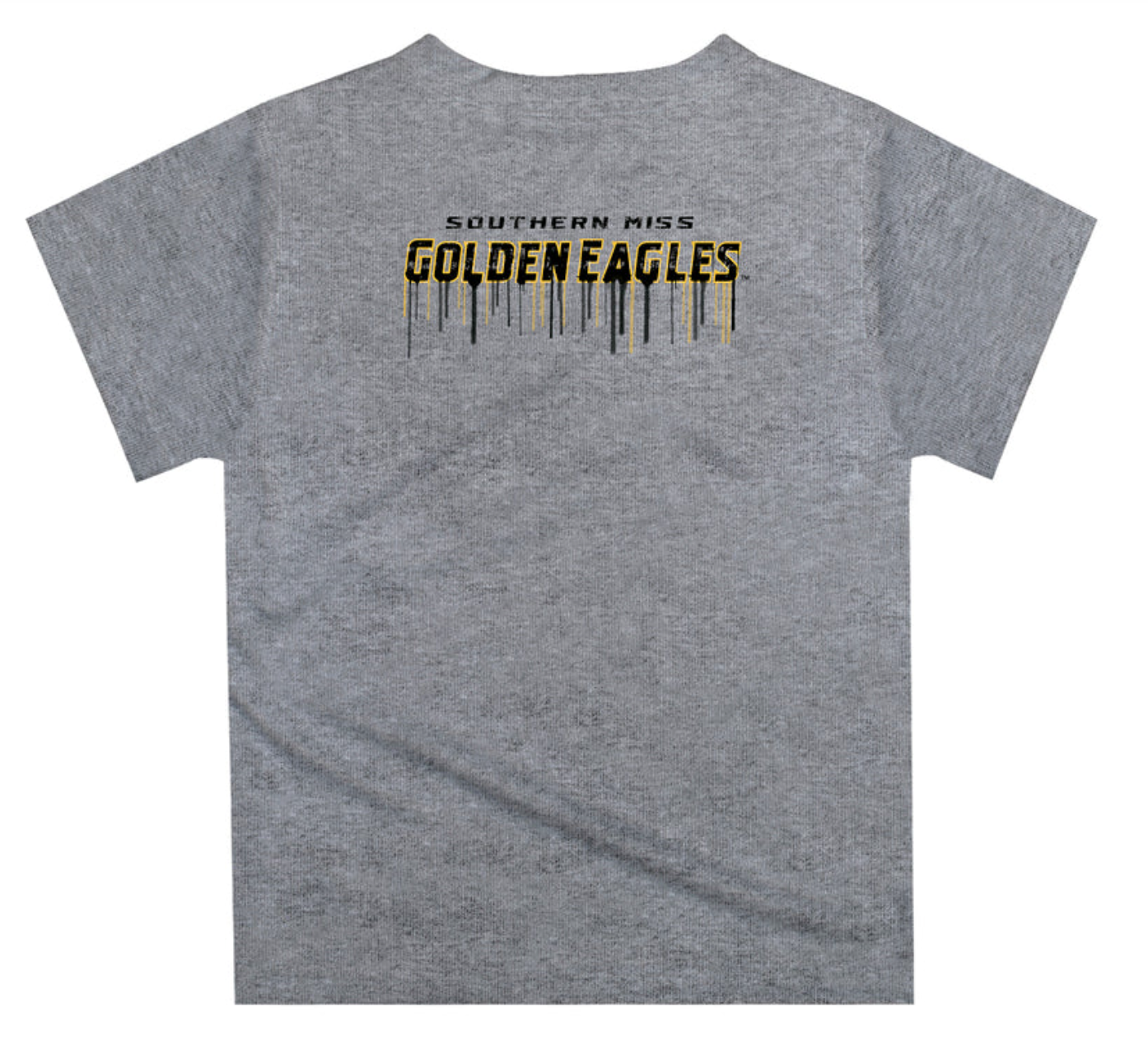 Southern Miss Golden Eagles Dripping Football Heather Gray Tee
