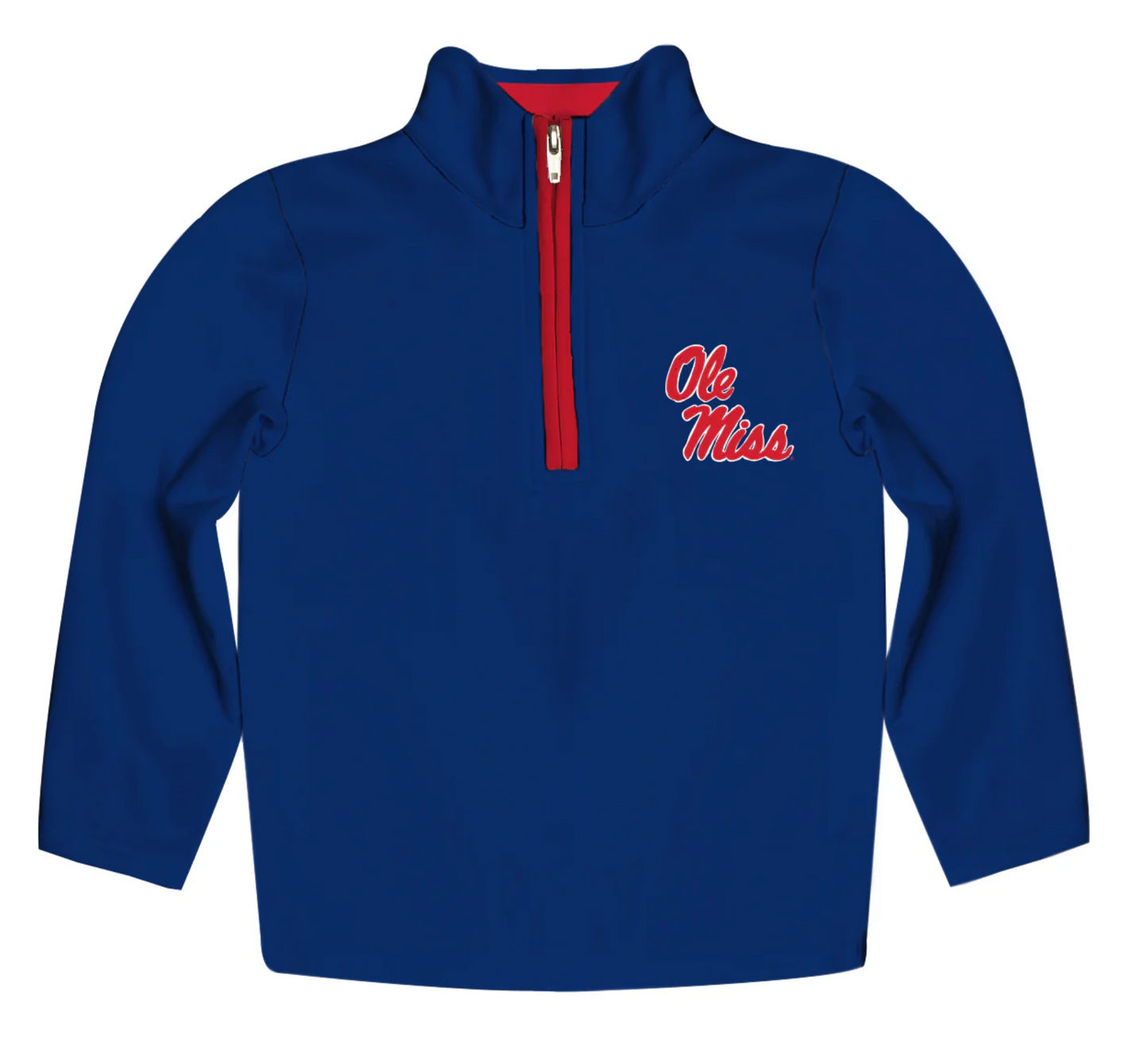 Ole Miss Hand Sketched Artwork Navy Quarter Zip