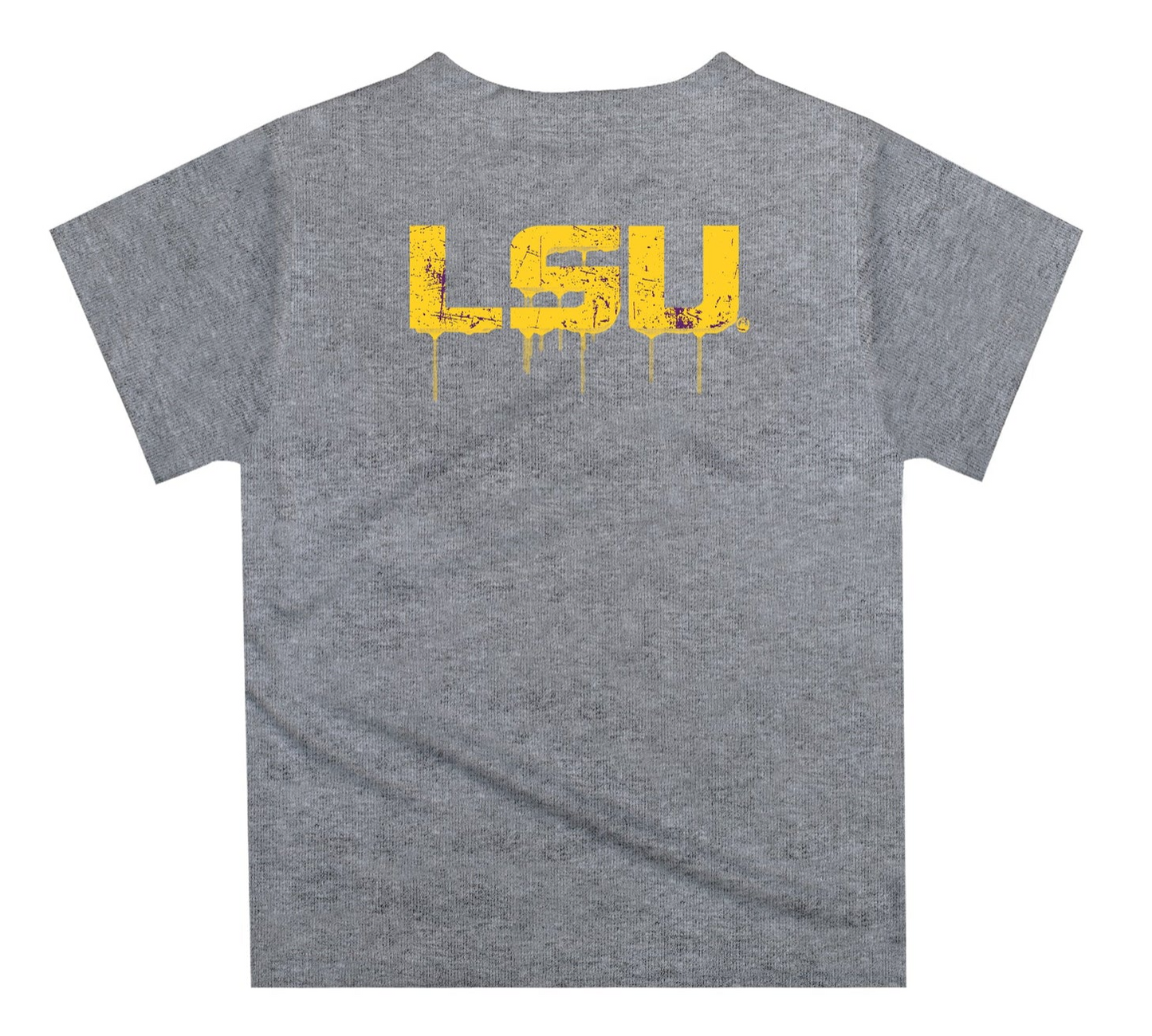 LSU Tigers Original Dripping Football Helmet Boys Tee