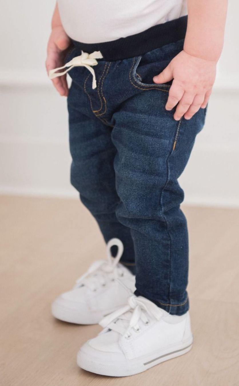 Ruffle Butts Boys Medium Wash Pull-On Jeans