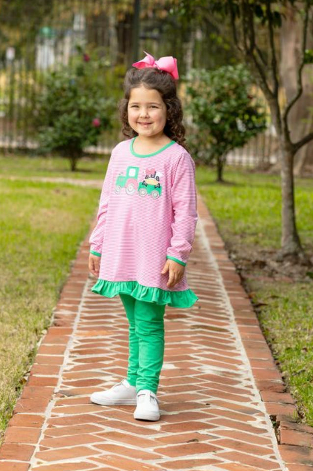 TSK Tractor Ruffle Pants Set