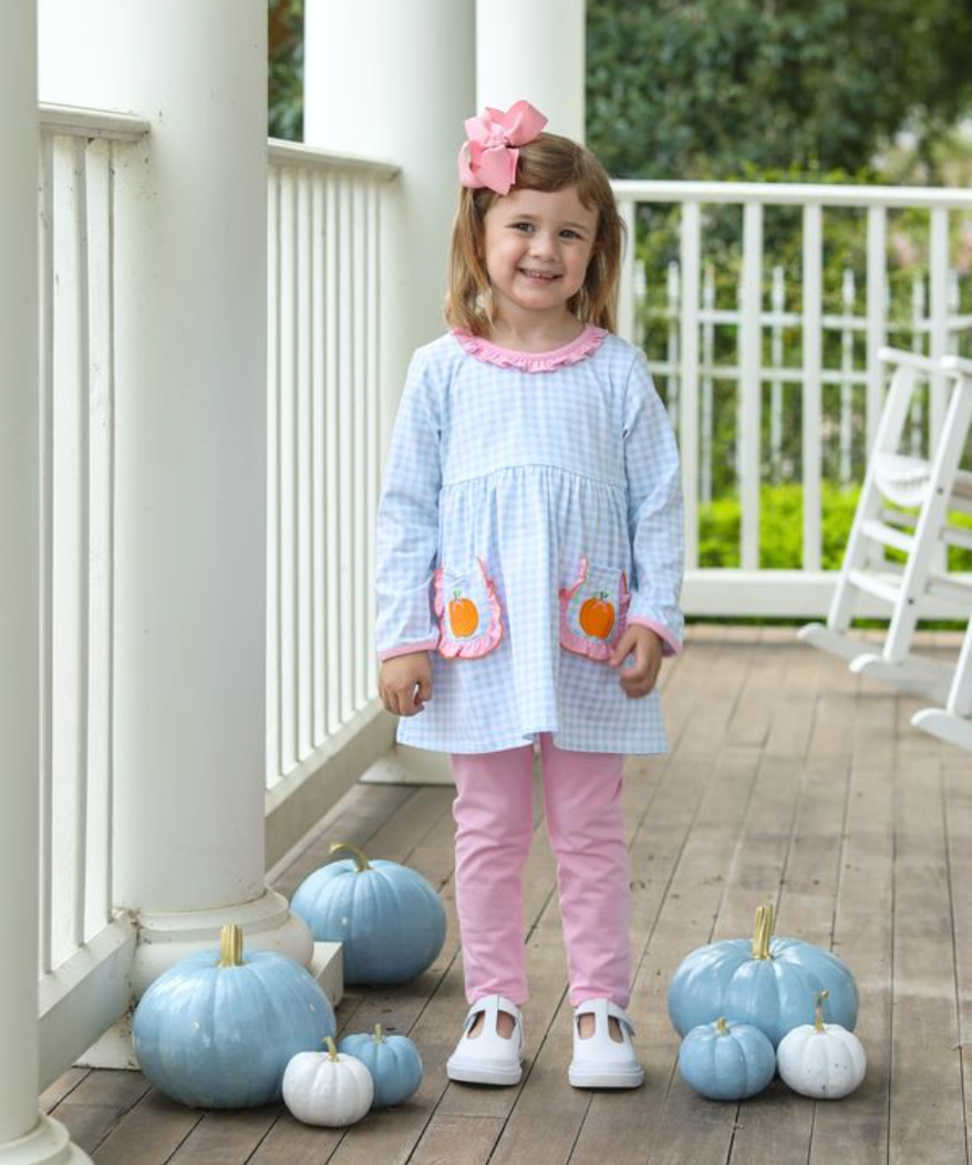 TSK Pumpkin Ruffle Pants Set