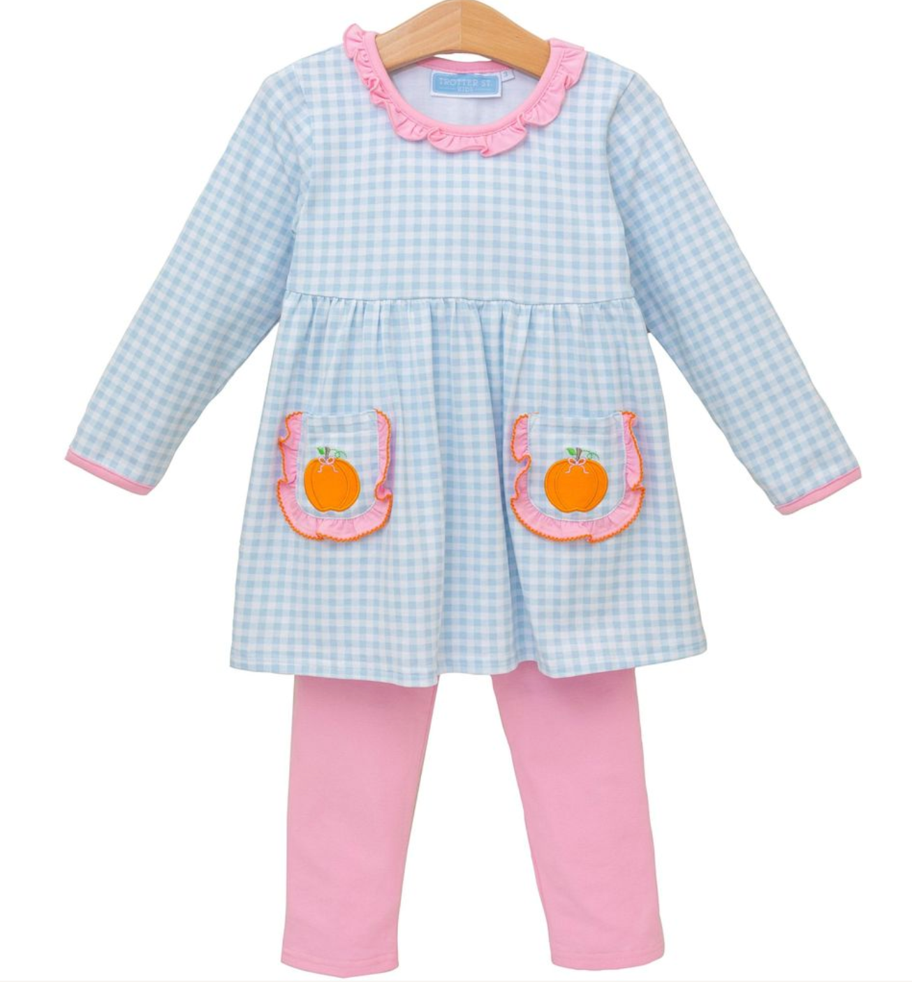 TSK Pumpkin Ruffle Pants Set