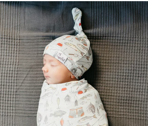 Copper Pearl Trout Top Knot Hat