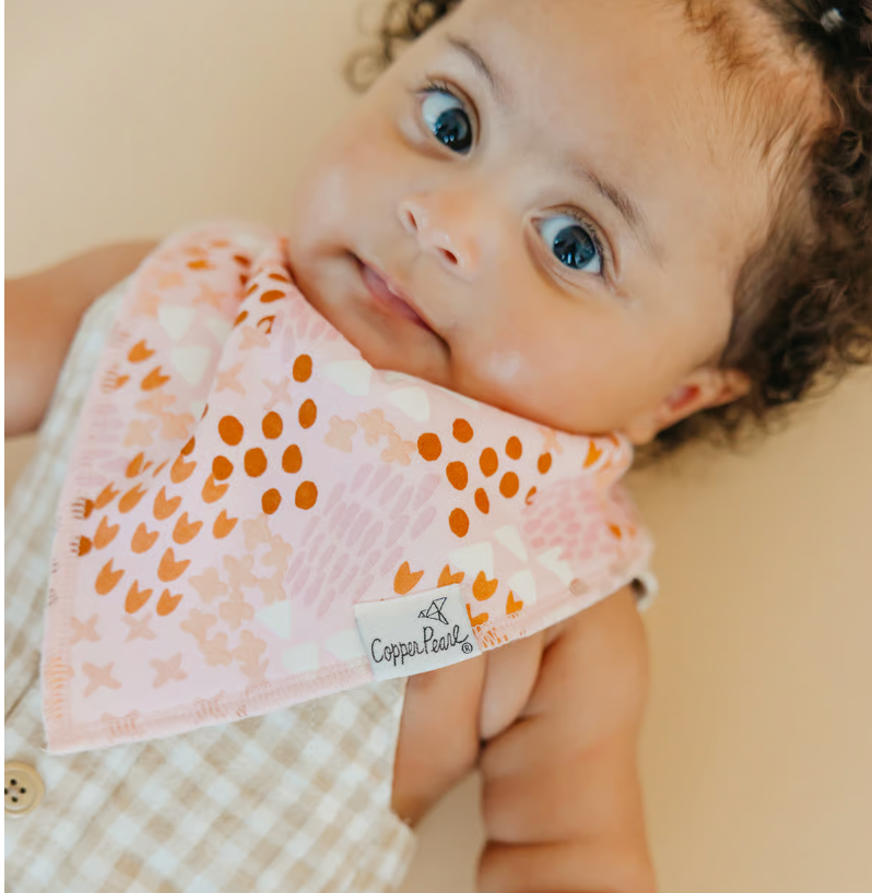 Copper Pearl Rue Bandana Bib Set