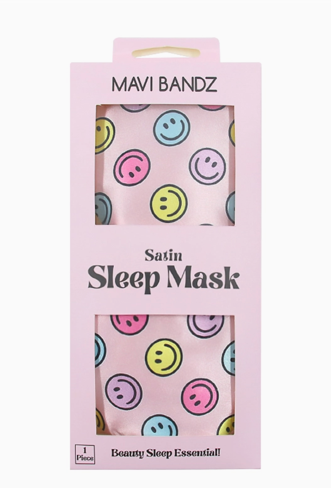 Karma Smiley Face Satin Sleep Mask Eye Cover