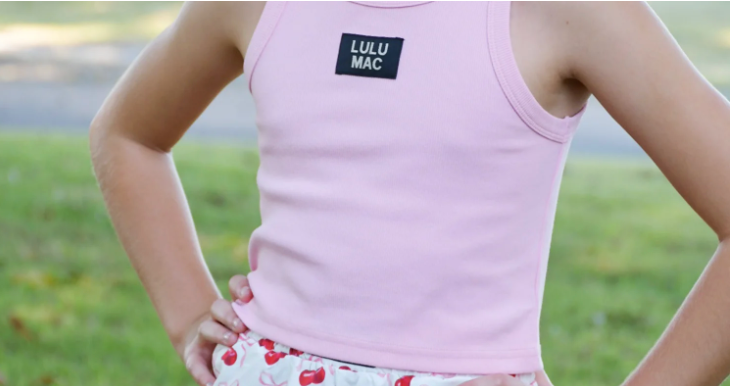 LULU MAC Light Pink Solid Youth Tank