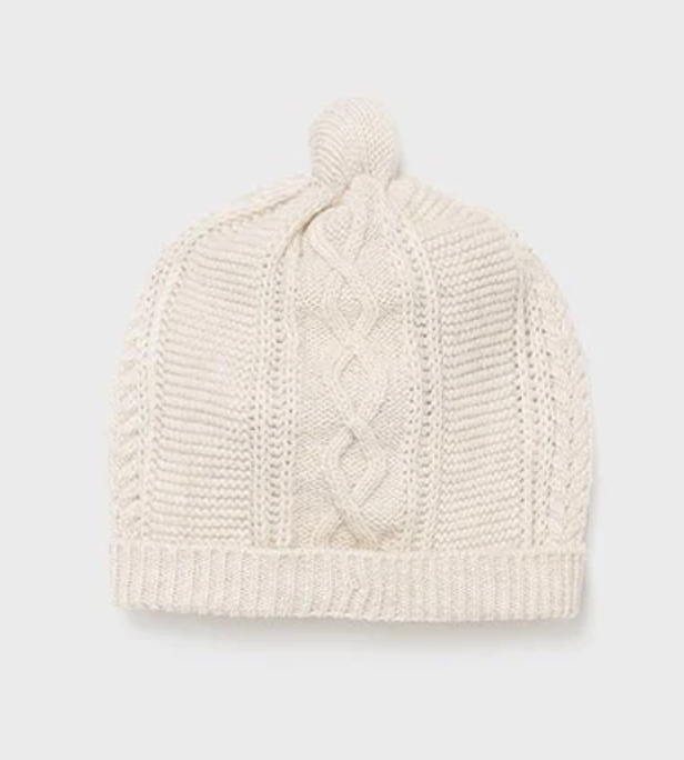 Mayoral Knit Milk Leg Warmer & Hat Set