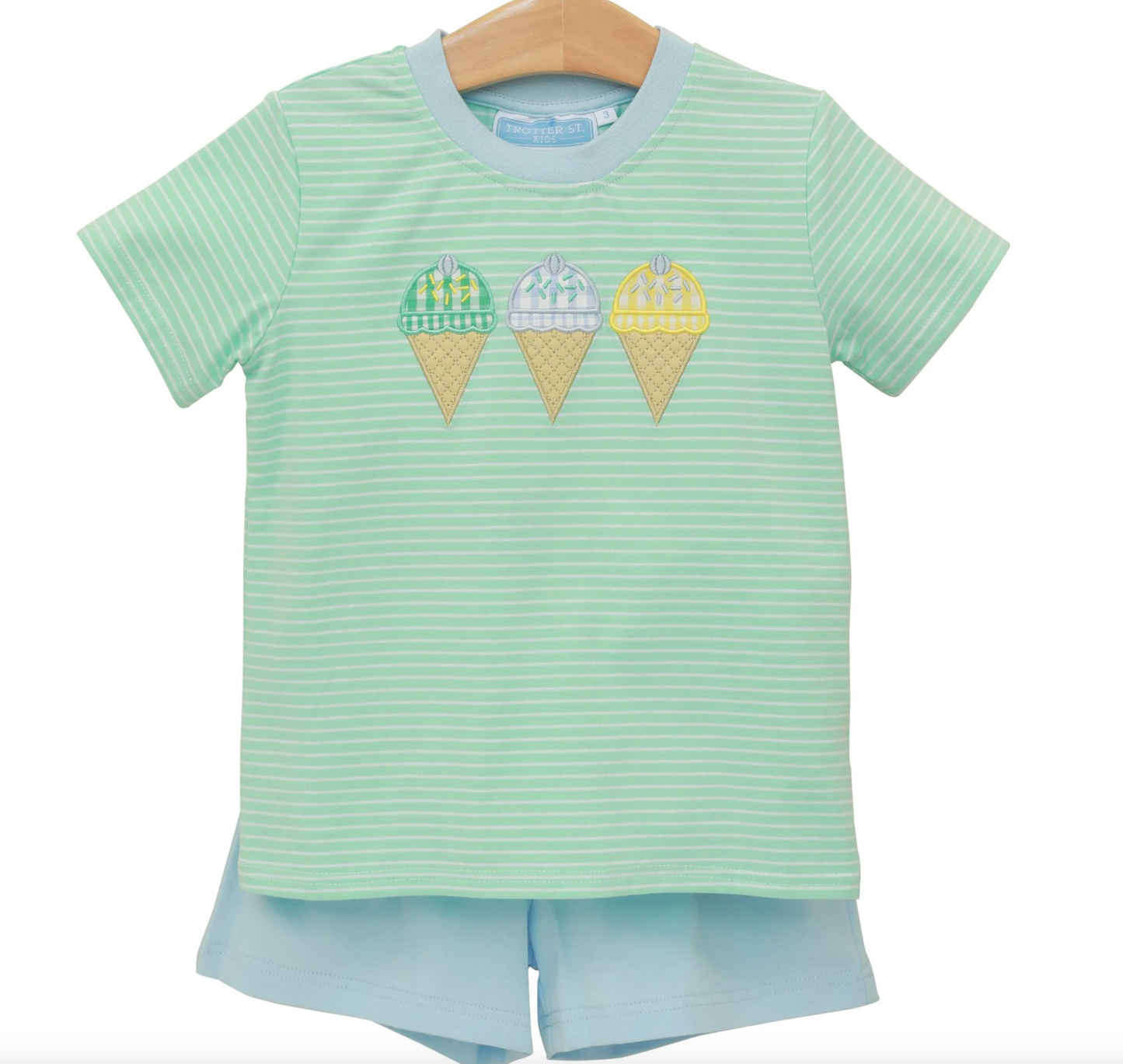 Trotter Street Kids Triple Scoop Short Set