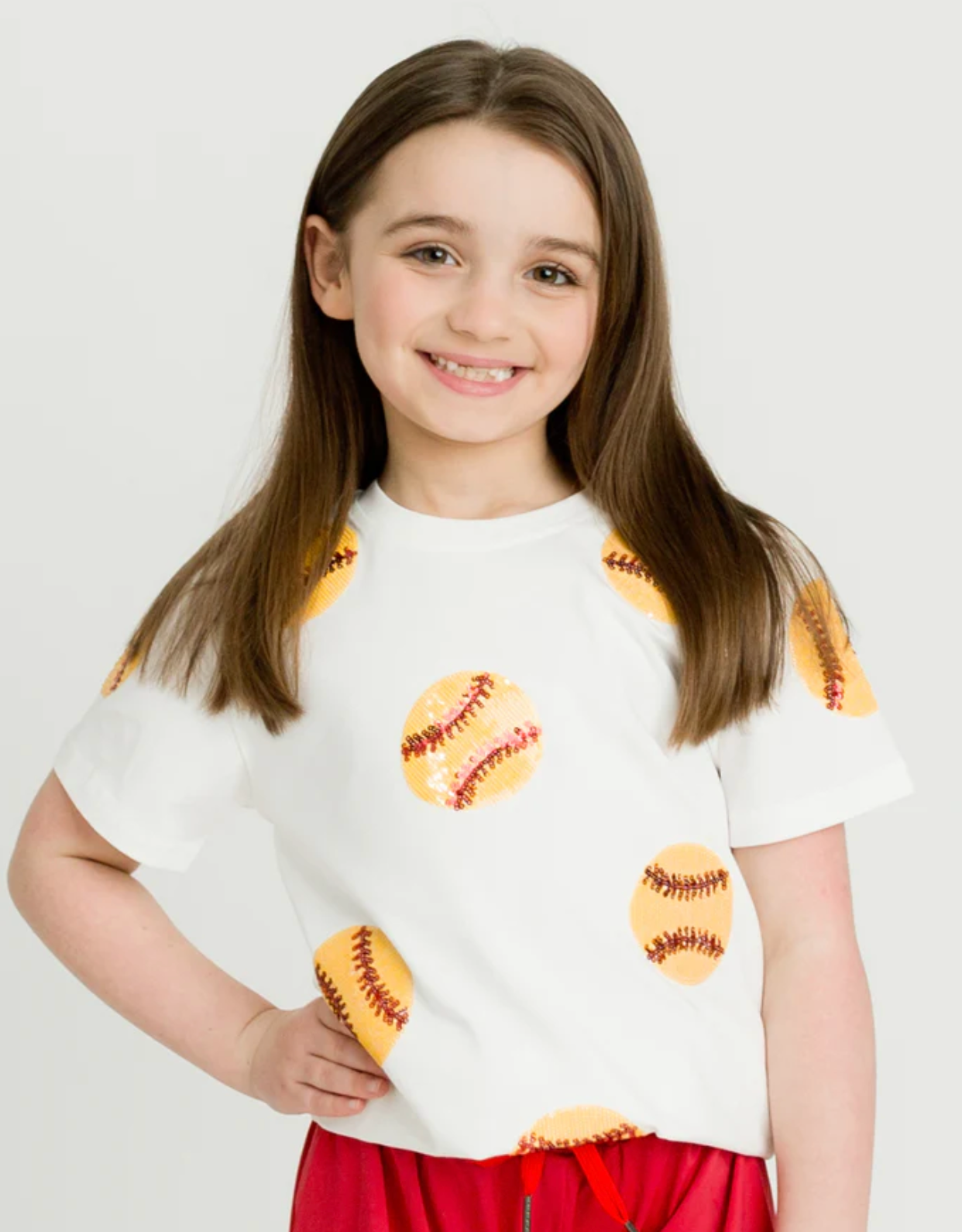 Belle Cher Softball Sequin Tee