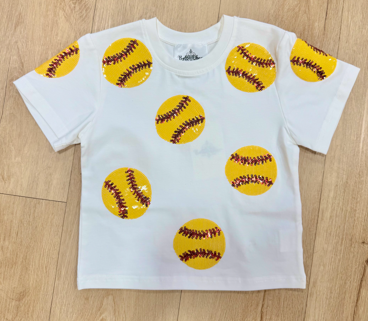Belle Cher Softball Sequin Tee