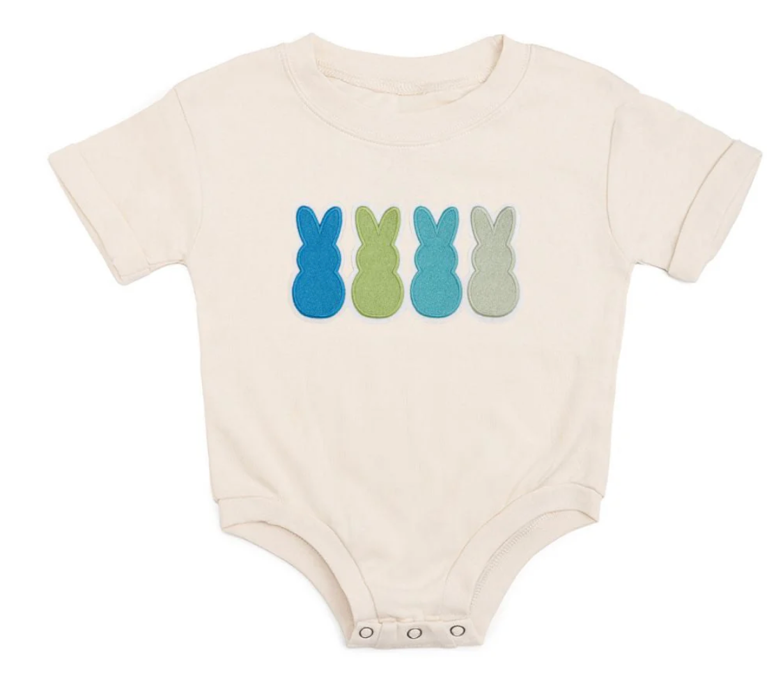 Sweet Wink Peeps Embroidered Easter SS Romper
