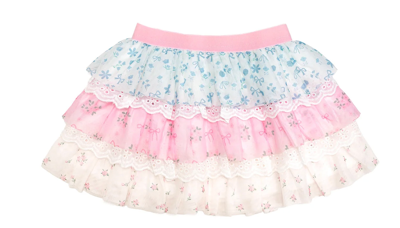 Sweet Wink Floral & Lace Tiered Tutu