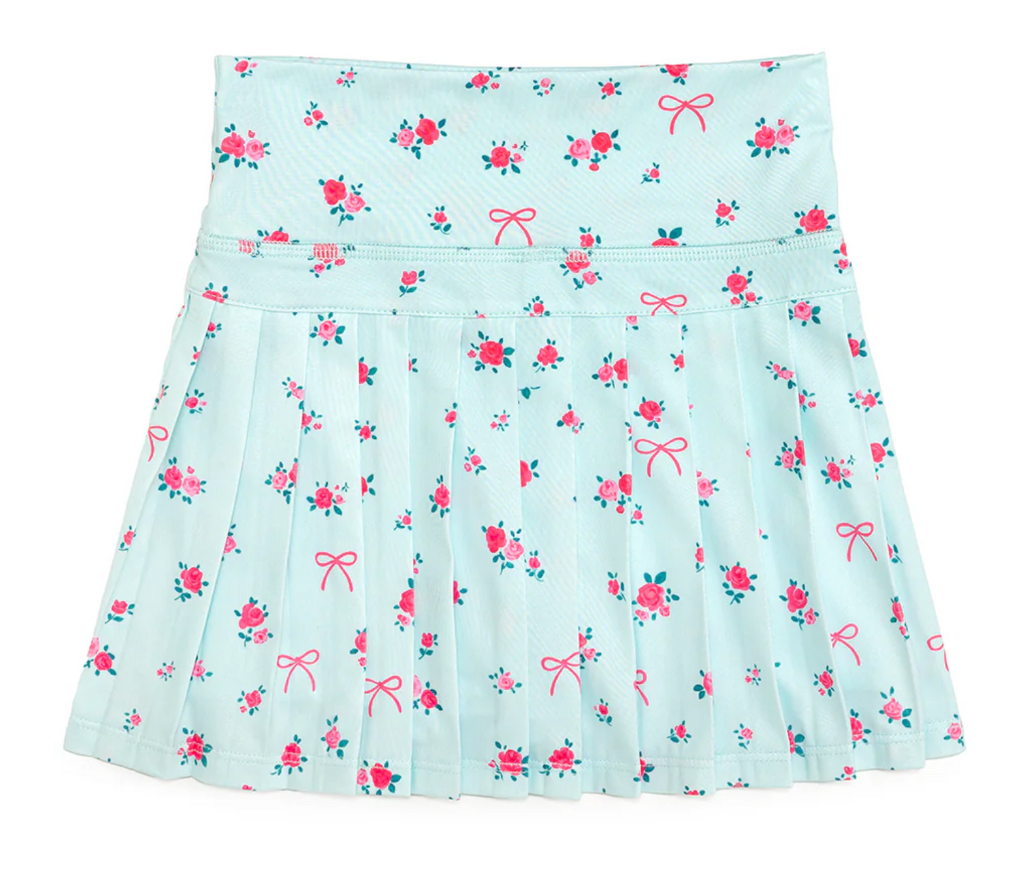 Sweet Wink Sky Blue Floral Athletic Skort