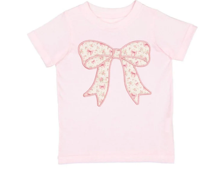 Sweet Wink Ditsy Floral Bow Patch SS Tee