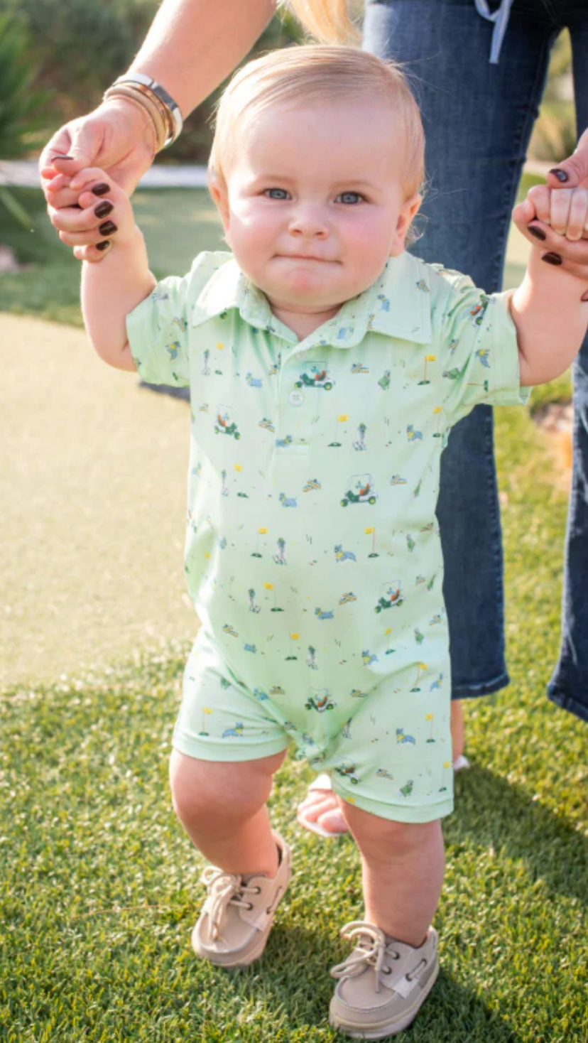 Blue Quail Dogwood Polo SS Romper