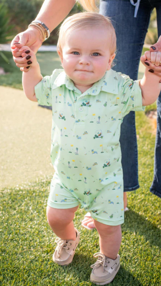 Blue Quail Dogwood Polo SS Romper