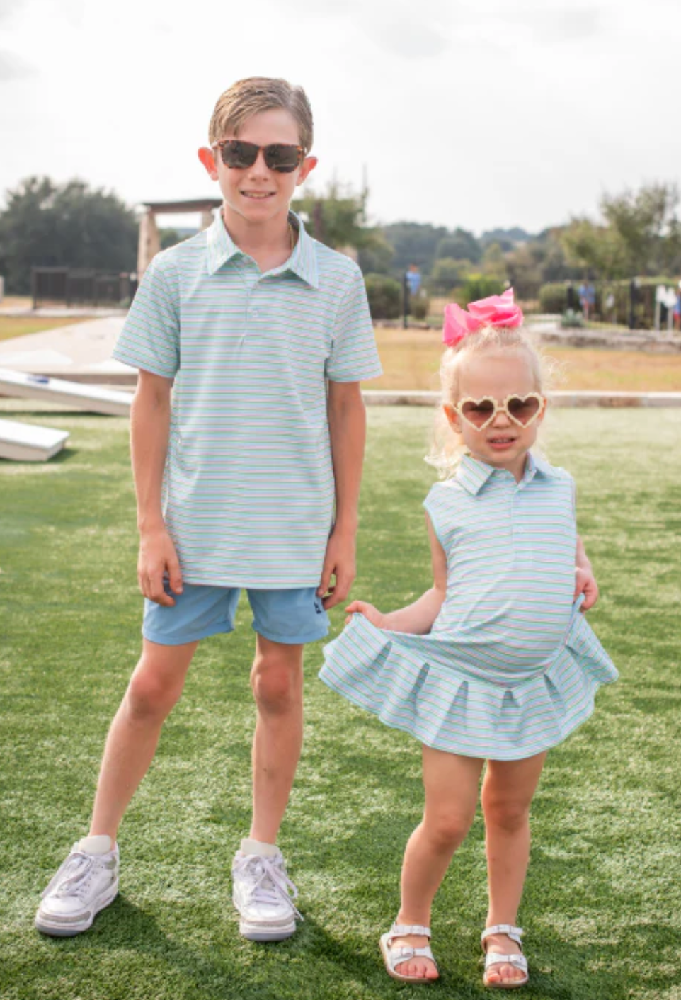 Blue Quail Sherbet Stripe Polo SS Shirt