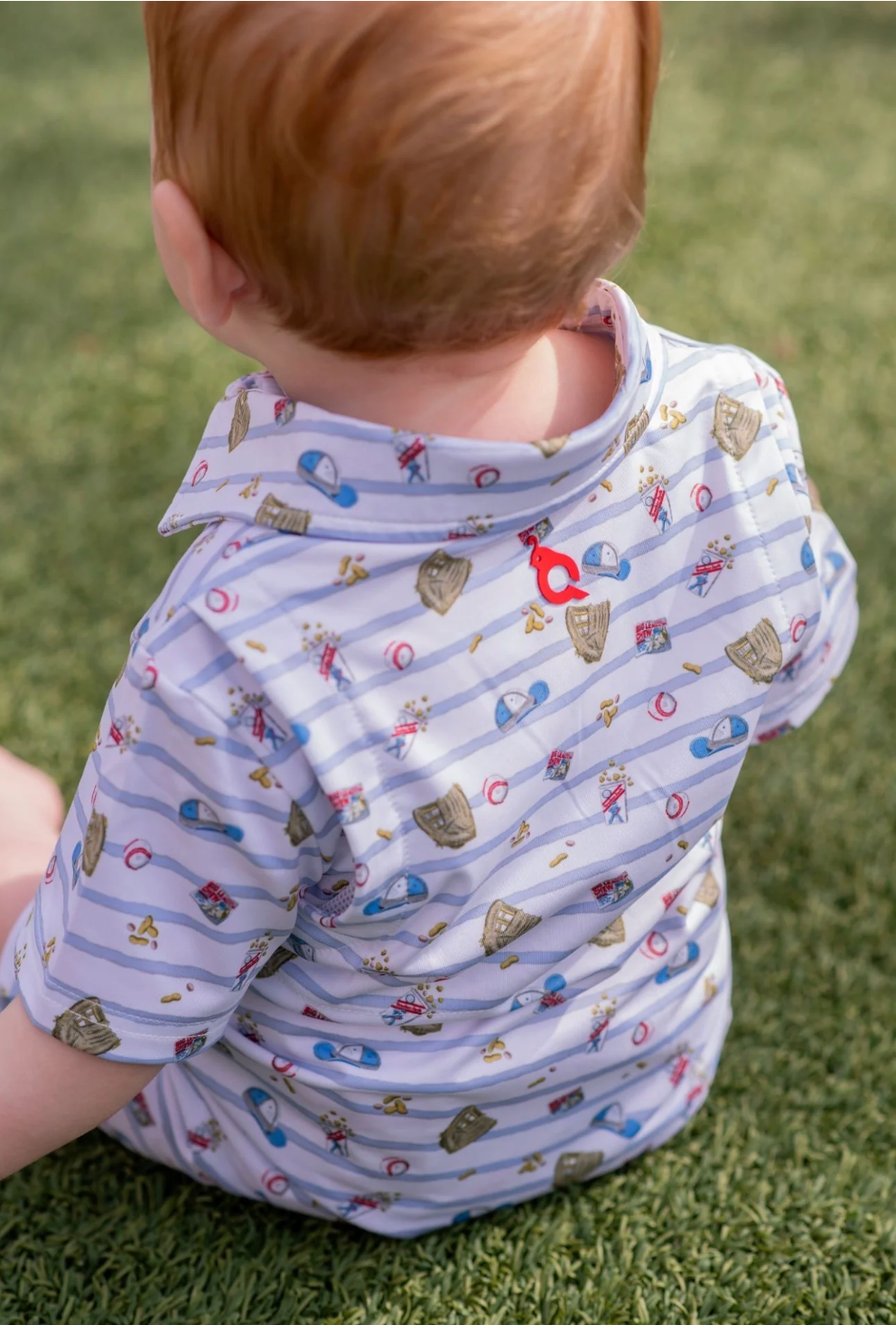 Blue Quail 7th Inning Stretch Polo SS Romper