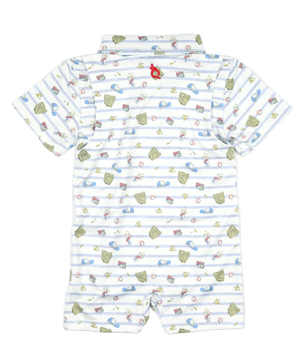 Blue Quail 7th Inning Stretch Polo SS Romper