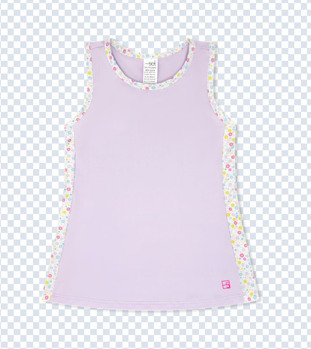 Set Athletics Drew Tank Petal Purple, Sunny Day Floral