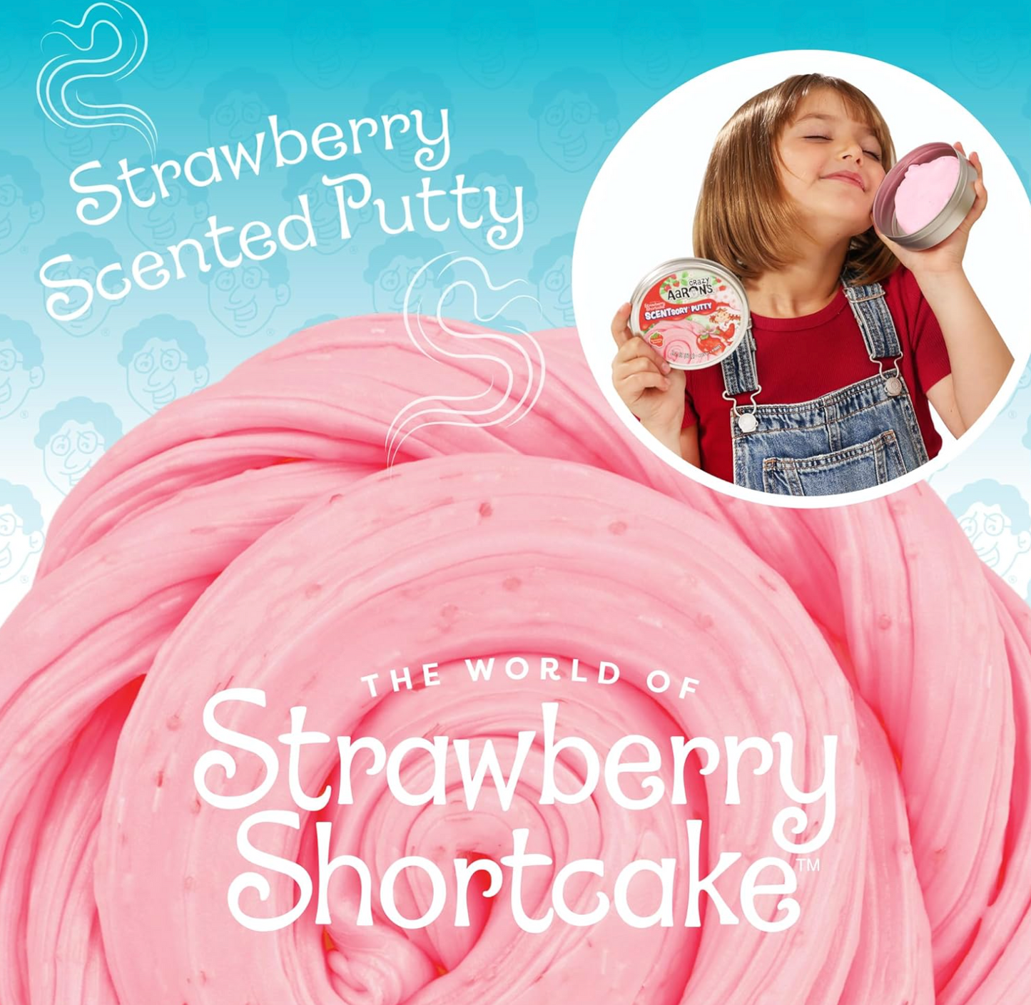 Crazy Aaron's Thinking Putty Tin - Strawberry Shortcake