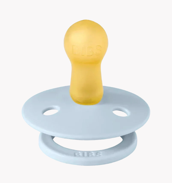 BIBS STUDIO  Colour Pacifiers 2 Pack Polka - Baby Blue/Steel Blue
