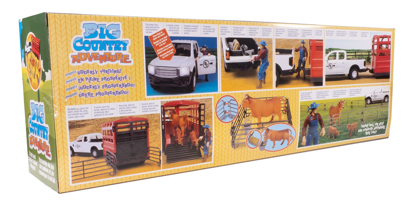 Big Country Toys Truck & Cattle Trailer Playset