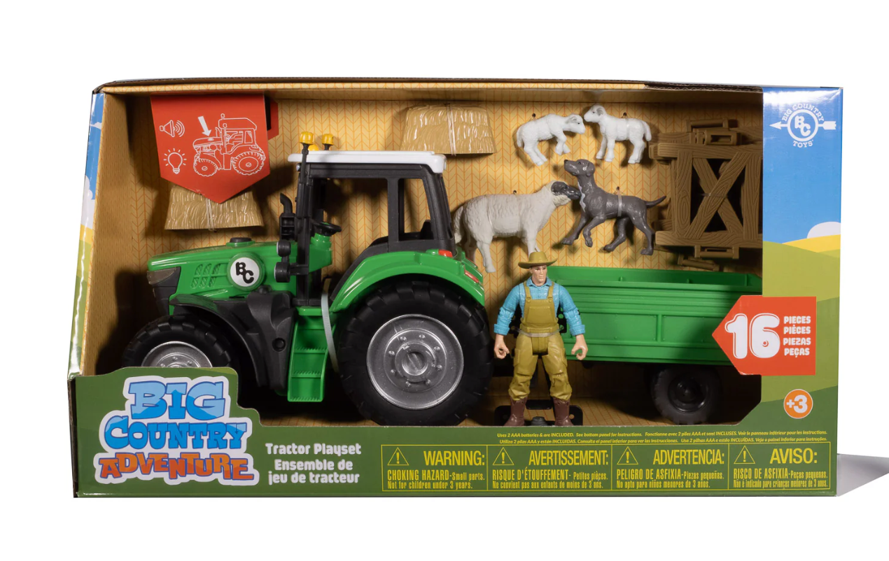 Big Country Toys Sheep Farmer & Tractor Playset