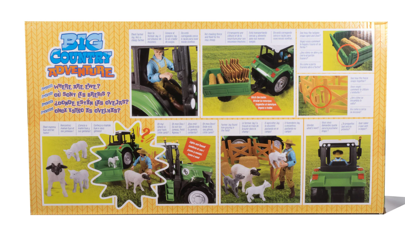 Big Country Toys Sheep Farmer & Tractor Playset