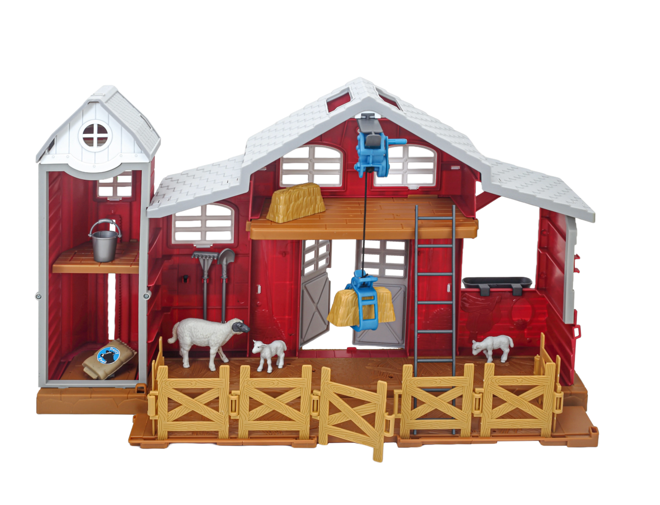 Big Country Toys 38-Piece Dairy Barn Playset