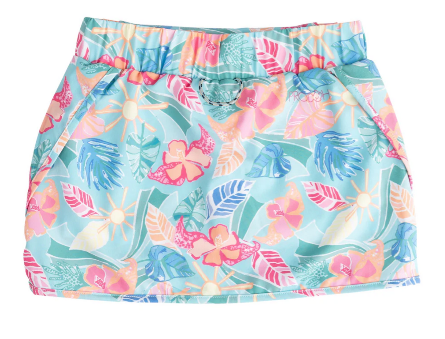 Prodoh Girls' Carolina Catch Skort — Tropical Palm Print