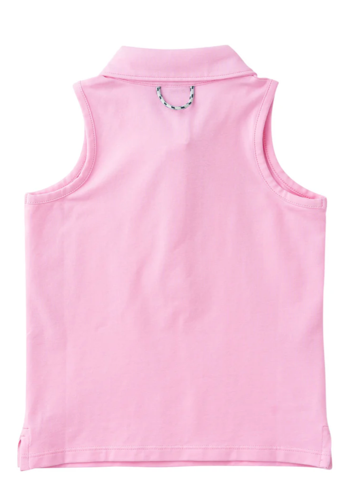 Prodoh Girls' Sleeveless Solid Cotton Polo - Pink Frosting