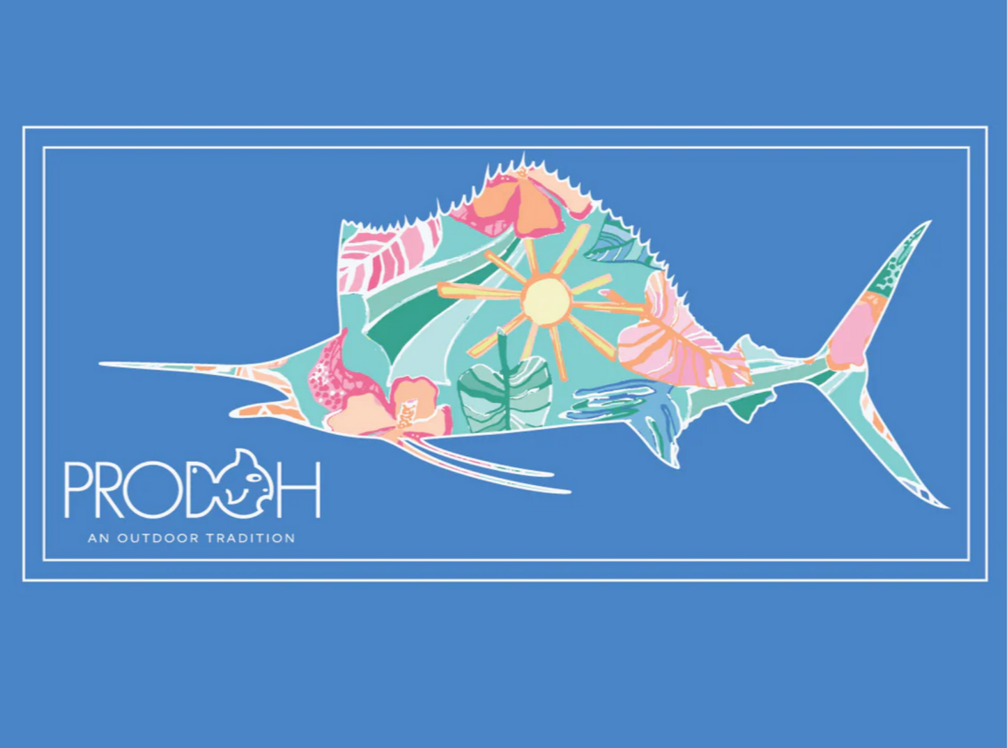 Prodoh Kid's Pro Performance Hoodie T-shirt – Tropical Marlin Art
