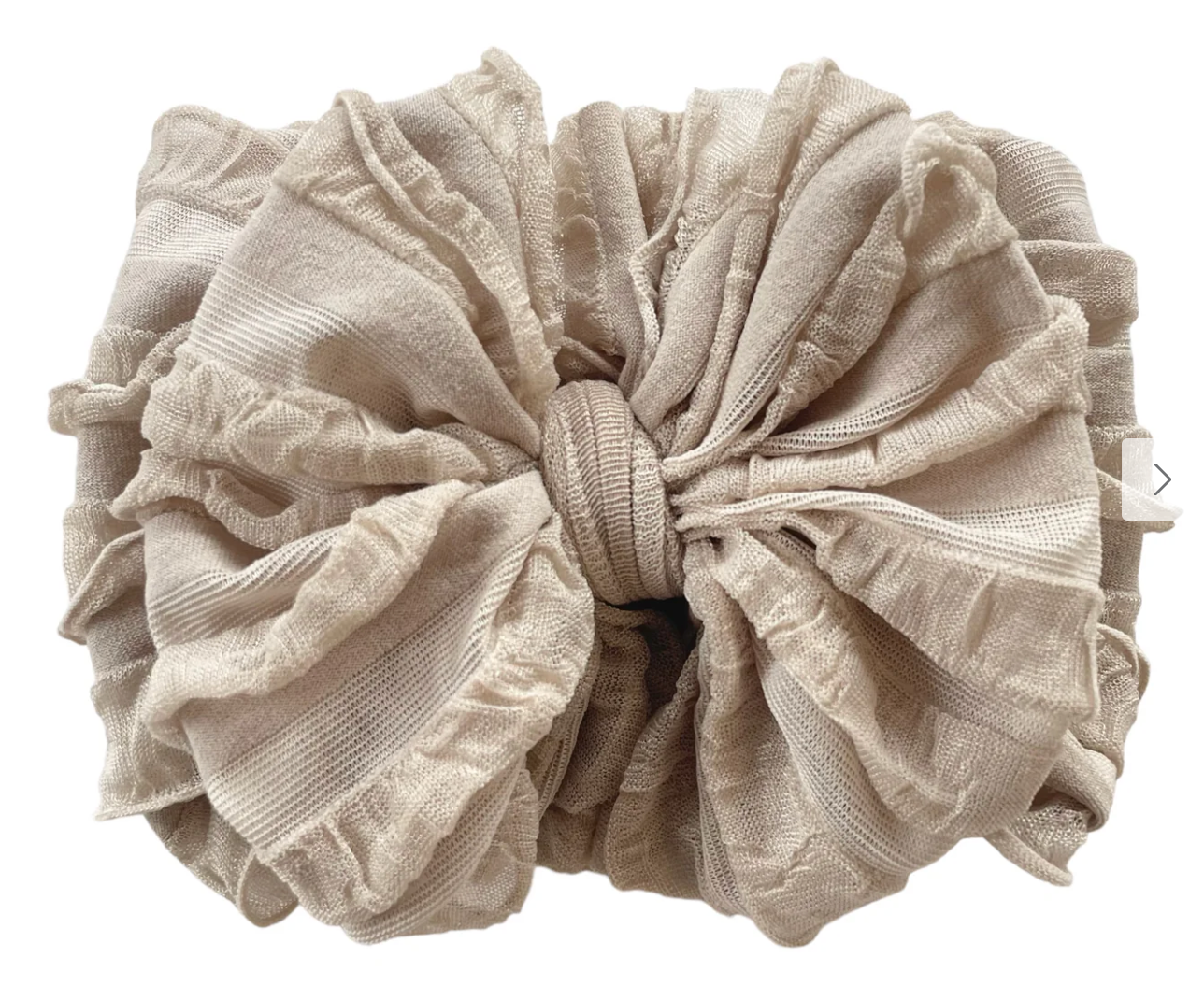In Awe Ruffled Headband- Champagne