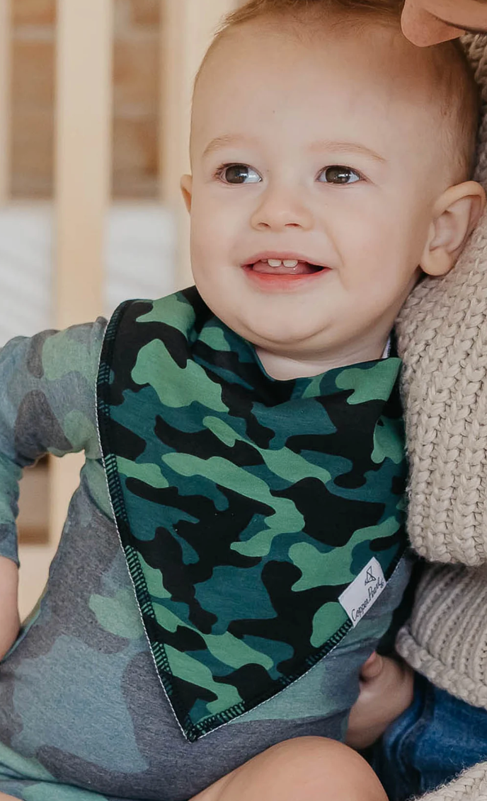 Copper Pearl 4pk Bandana Bib- Hunter