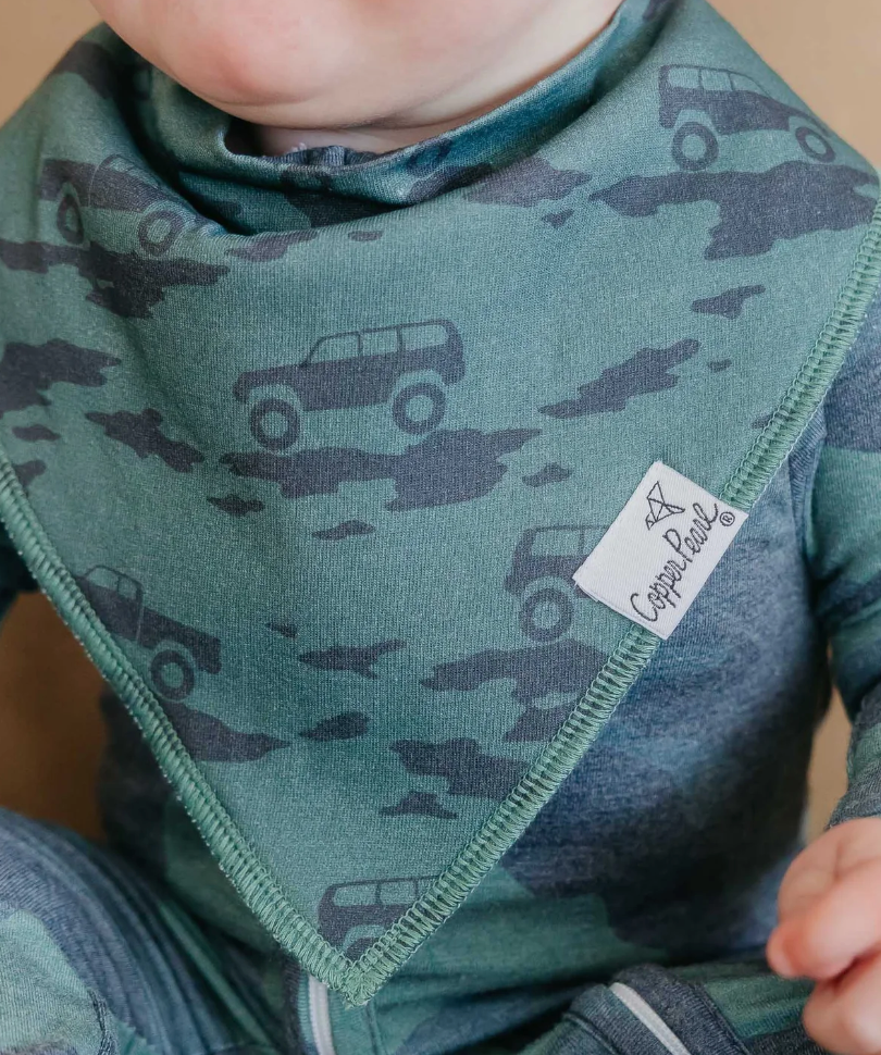 Copper Pearl 4pk Bandana Bib- Hunter
