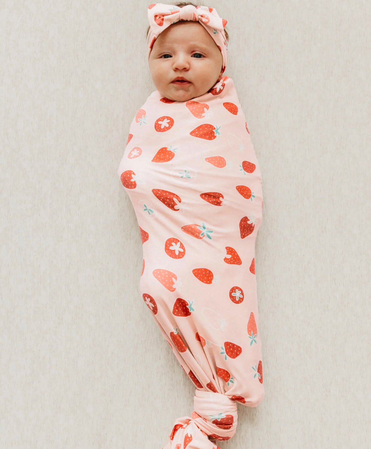 Copper Pearl Swaddle Blanket- Strawberry