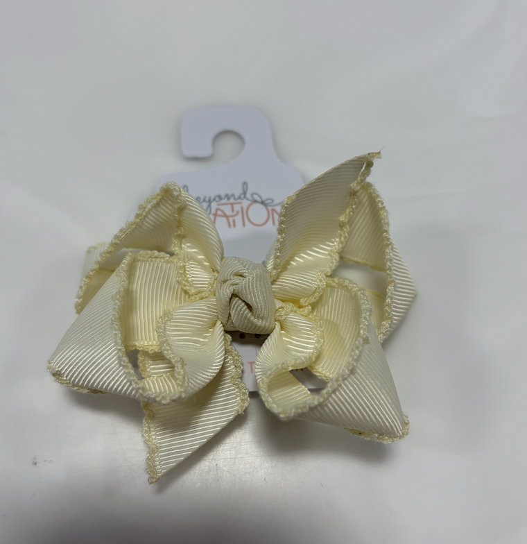 3.5'' Crochet Edge Bow