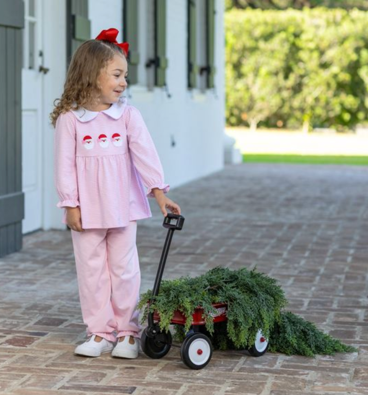 Trotter Street Kids Santa Trio Bloomer Pant Set