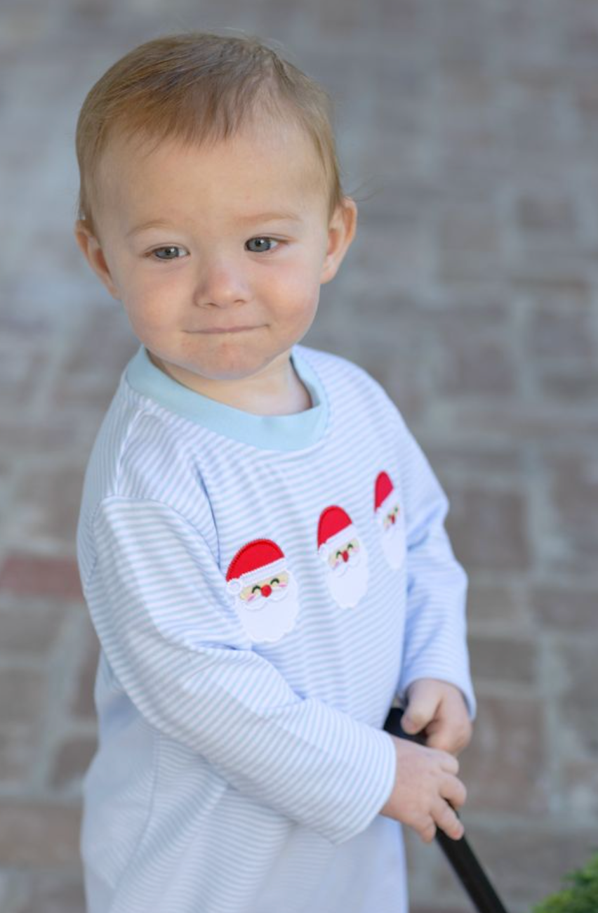 Trotter Street Kids Santa Trio Romper Blue