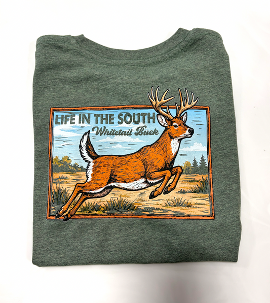 Life in the South Running Buck SS Tee
