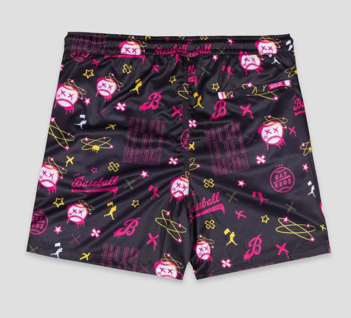Baseballism Bat Bros Bad Day Diamond Air Mesh Shorts - Youth