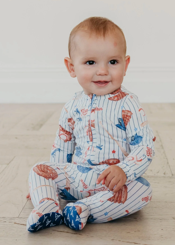 Copper Pearl All Star Zip-Up Footie Pajama