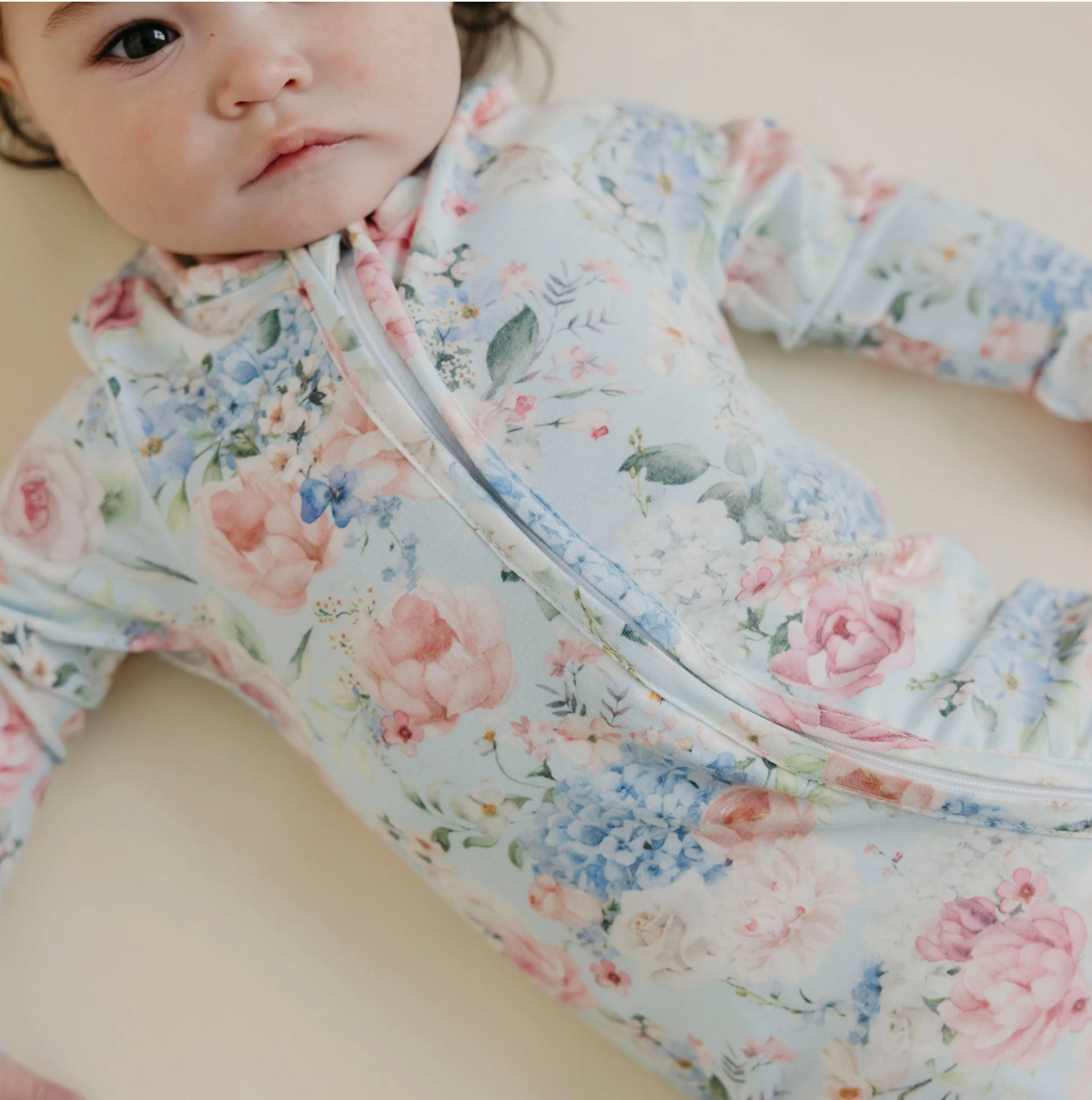 Copper Pearl Genevieve Zip-Up Footie Pajama