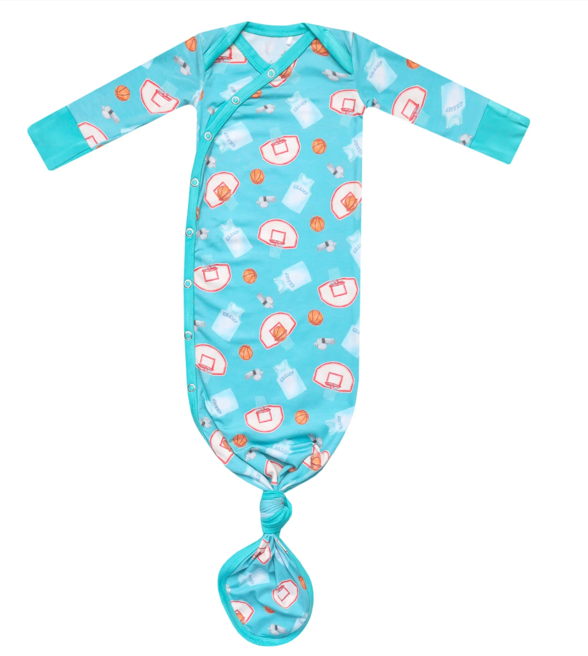 Copper Pearl Slam Dunk Newborn Knotted Gown