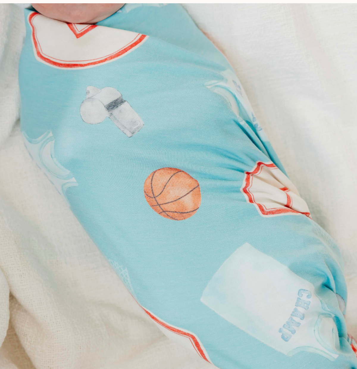 Copper Pearl Slam Dunk Knit Swaddle Blanket