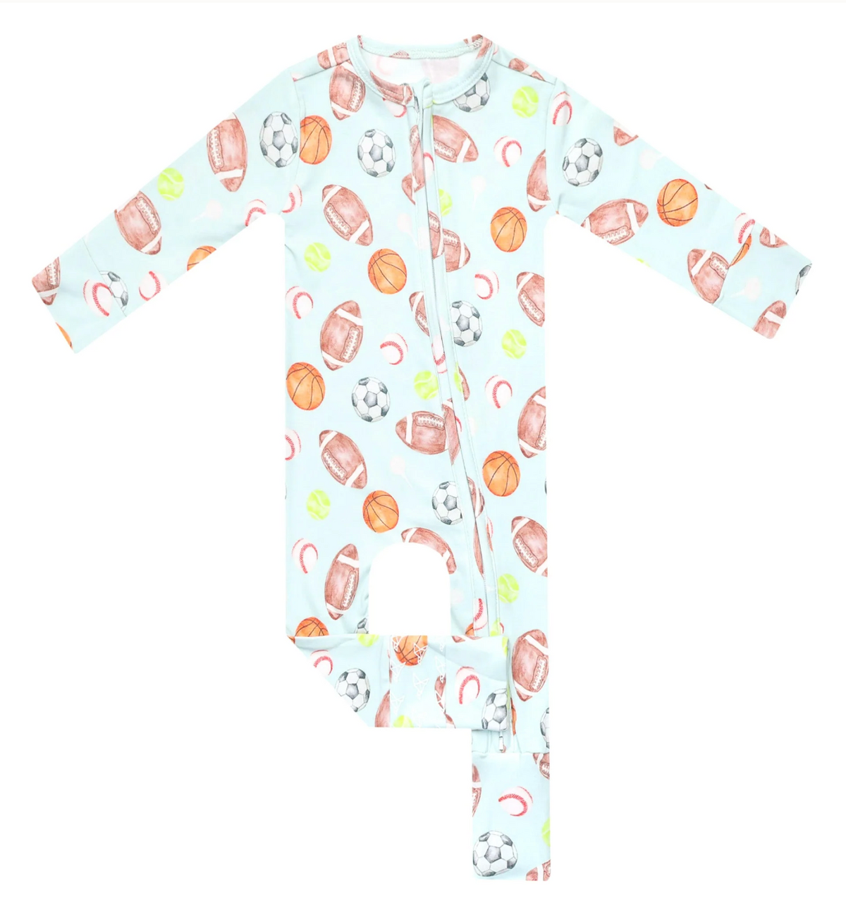 Copper Pearl Sports Medley Convertible Zip-Up Footie