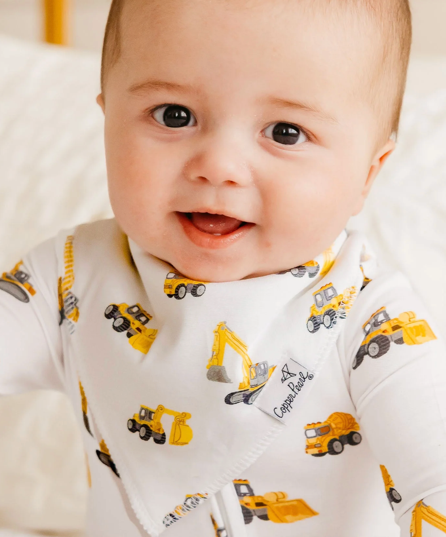 Copper Pearl Dozer Baby Bandana Bibs