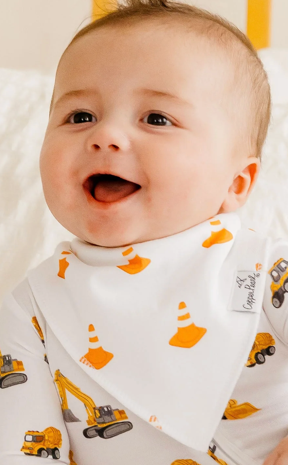 Copper Pearl Dozer Baby Bandana Bibs